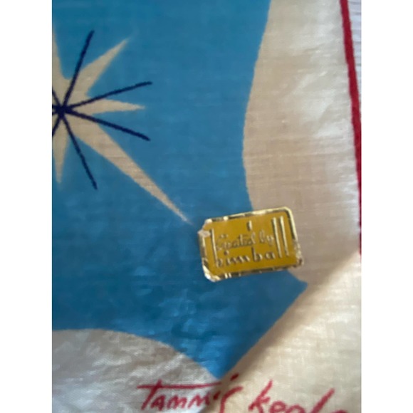 Vtg Tammis Keefe Handkerchief, Wilmington Delaware, Unusual, EUC - Picture 3 of 9